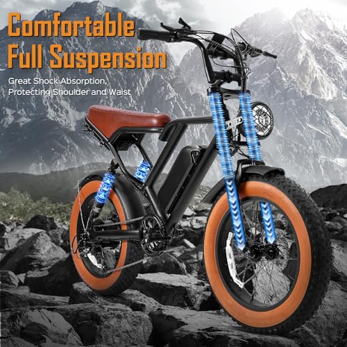 1000W 20" Fat Tire 48V 17.5AH Removable Battery Electric Bike M44800