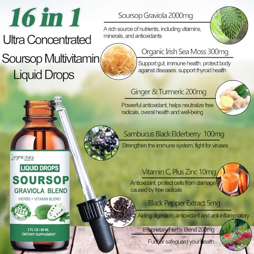 2 Fl/Oz Organic Soursop Liquid Drops H700446