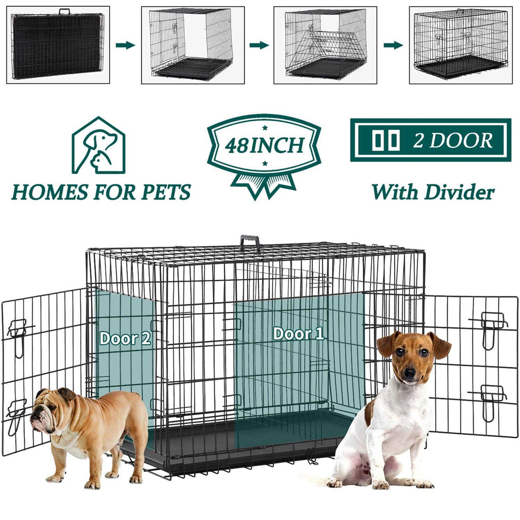 48 Inch Folding Metal Wire Dog Crate A7863