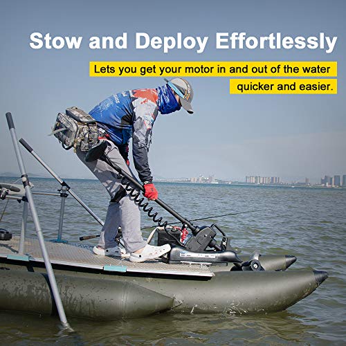 12V 55LBS 54" Shaft Bow Mount Electric Trolling Motor with 2.4G Remote Control D560