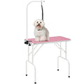 32in Foldable Pet Grooming Table with Adjustable Arm & Noose B495
