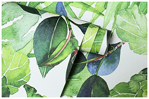Tropical Peel and Stick Wallpaper Palm Leaves Removable 17.7in x 118in P170
