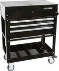 3-Drawer Matte Green Rolling Tool Cart with Power Supply T4637
