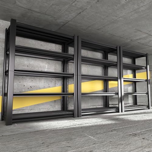 5-Tier Heavy Duty Garage Shelving Unit, 3000 LBS Capacity Metal Storage Rack 72" H x 48" W x 20" D, Adjustable Steel Shelves R174