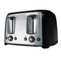 4-Slice Toaster with Extra-Wide Slots, Black/Silver W451792
