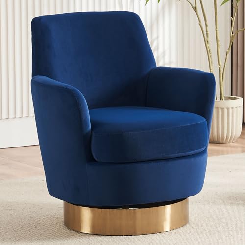 Orange Velvet Swivel Barrel Chair Set of 2 C90333