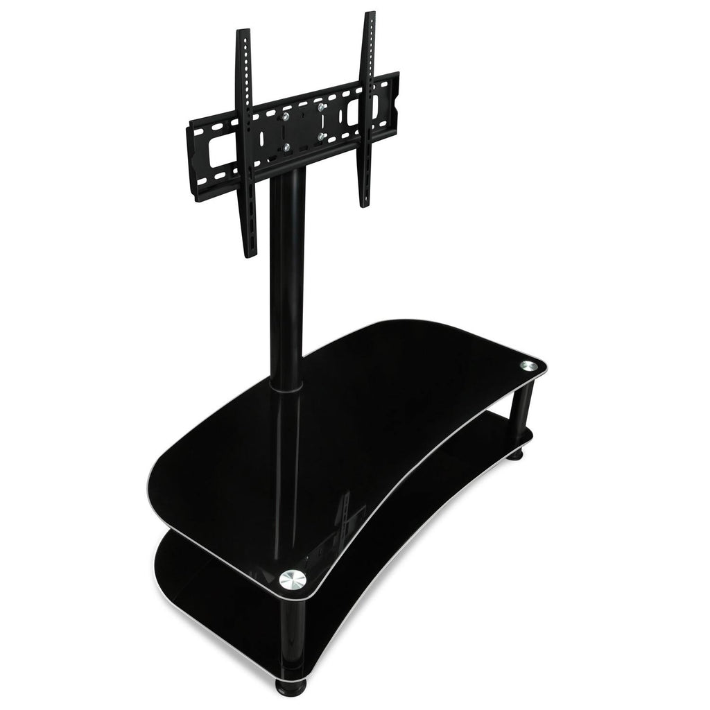 Floor TV Stand with Glass Shelves D27745