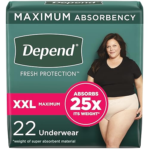 Disposable Maximum Blush Medium Adult Incontinence Underwear for Women, 30 Count G307238
