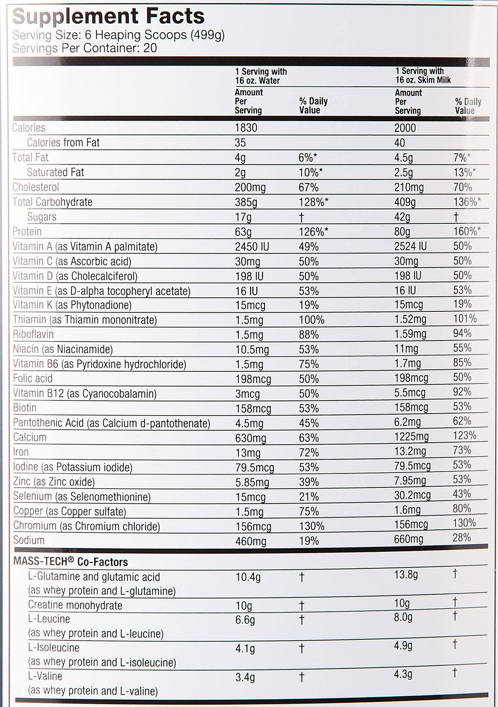 Vanilla Weight Gainer - 22 lb tub T855