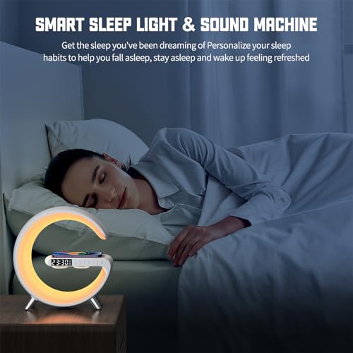 Smart LED Night Light with Wireless Charger and Bluetooth Speaker F72631