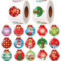 800 Pieces Christmas Stickers Roll 16 Designs Cards Envelope Stickers R369787