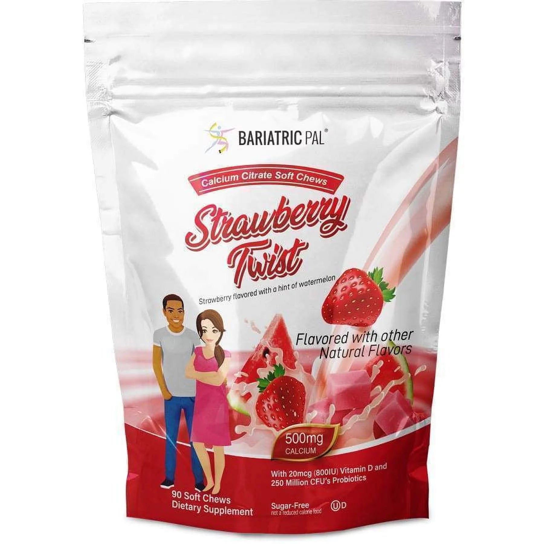 Sugar-Free Calcium Citrate Soft Chews 500mg with Probiotics 90ct J213