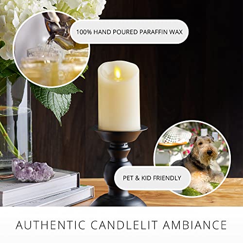 Ivory 6.5" Pillar Candle with Warm LED Light Z454923