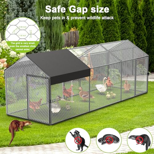 Large Chicken Run with Cover for Yard A127
