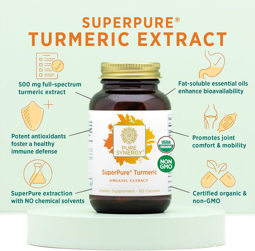 Organic Turmeric Curcumin Supplement 500 mg Capsules (60 Capsules) W888