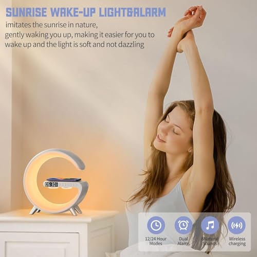 Smart LED Night Light with Wireless Charger and Bluetooth Speaker F72631