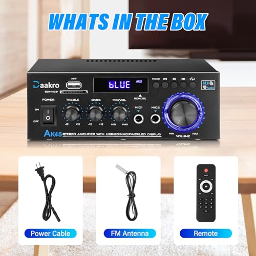 300W 2 Channel Bluetooth Stereo Audio Amplifier F127