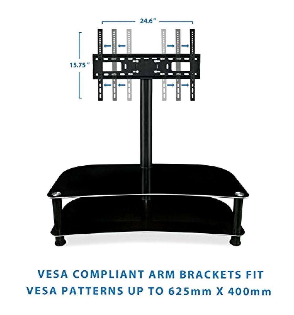 Floor TV Stand with Glass Shelves D27745