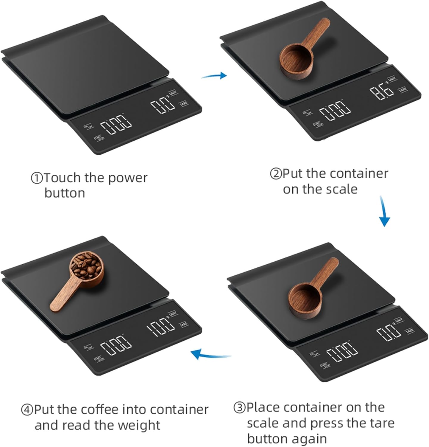 Digital Coffee Scale with Timer Y470