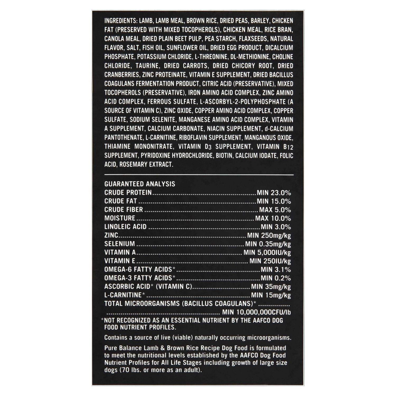 Lamb & Brown Rice Recipe Dry Dog Food A1369
