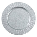 Vintage Ruffled Galvanized Metal Charger Plates, Set of 4 P5356
