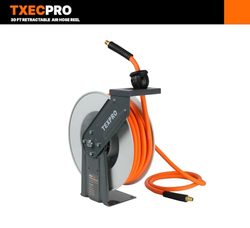3/8 IN x 30 FT Hybrid Air Hose Reel, 300 PSI Q8156