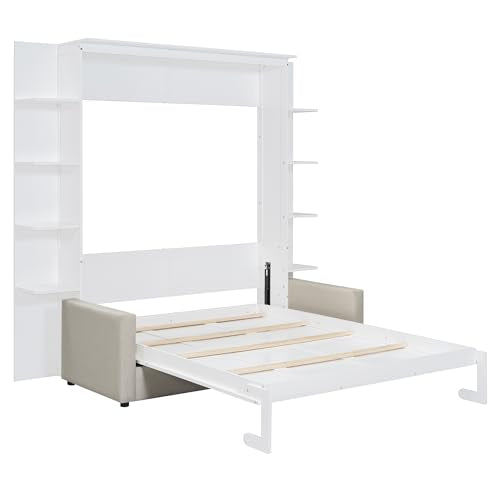 Queen Size Gray Murphy Bed with Sofa C25590