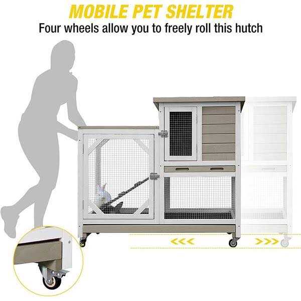 Large Indoor Rabbit Hutch with Pull out Tray G4396