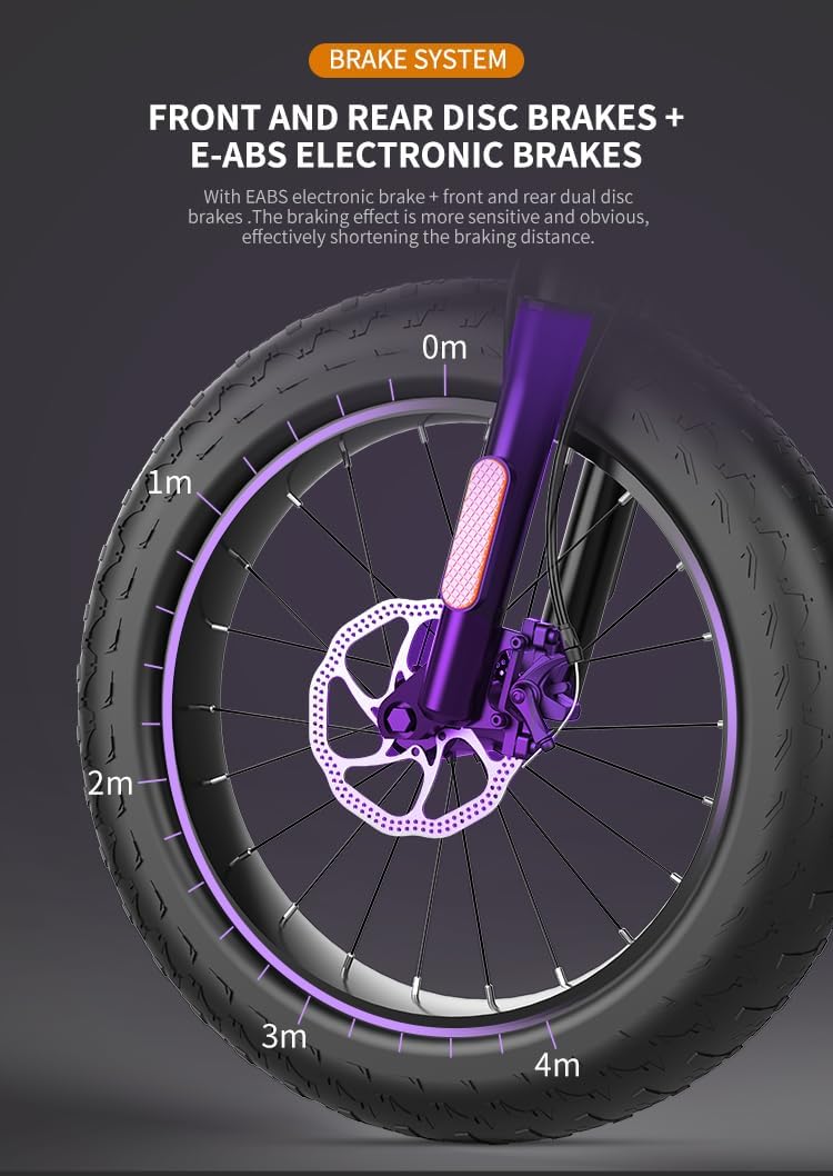 20 inch Fat Tire Electric Bike with 48V 20AH Removable Battery, 48V 500W Motor, Shimano 7 Speed Gears U7158