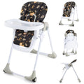 Light Gray Foldable Baby High Chair with Wheels Y924348