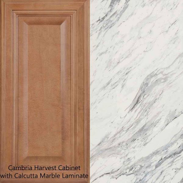 8 ft. White Laminate Countertop Kit with Left Miter and Full Wrap Ogee Edge P641