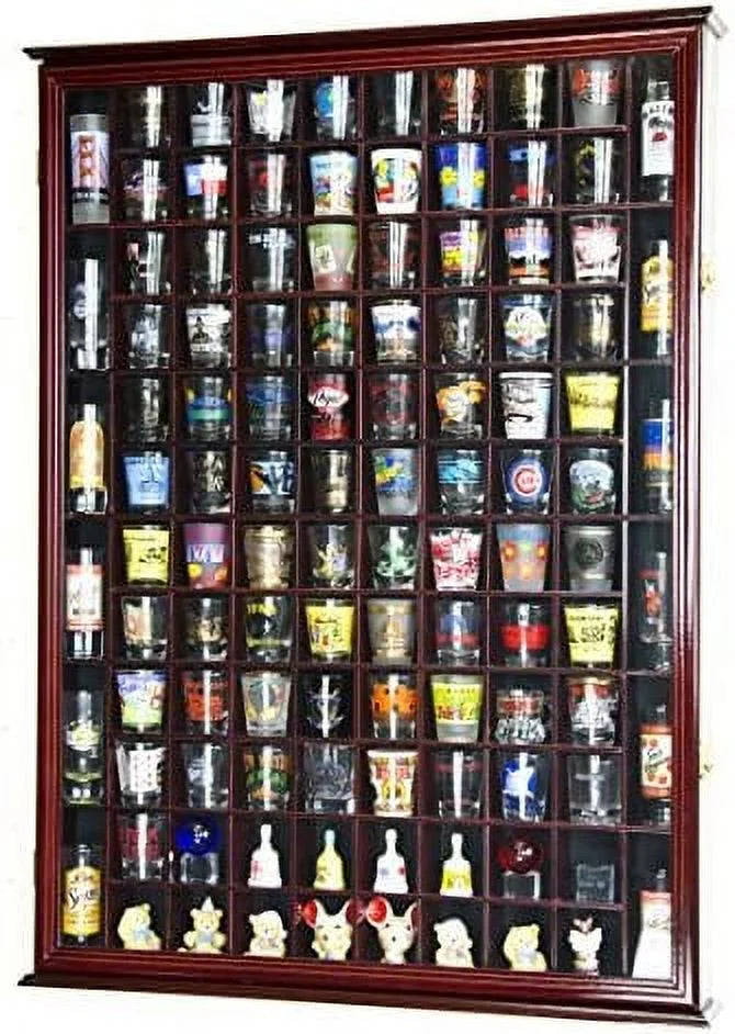 Cherry Shot Glass Display Case with Lockable Door J795748