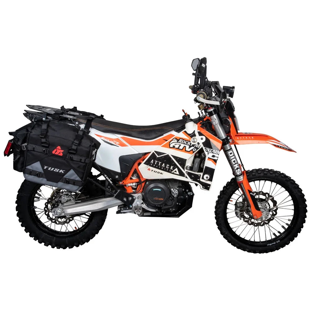 Black/Grey Pannier Racks with Pannier Bags and Bottle Holders J6523