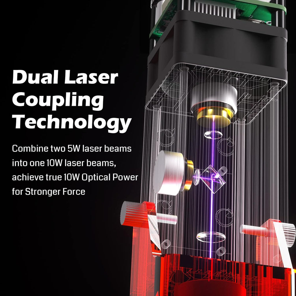 10W Compressed Spot Laser Module with Air Assist Nozzle E30911