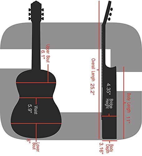 White Fiberglass Baritone Ukulele Case with Removable Shoulder Straps and TSA Lock A359691