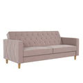 Blush Velvet Futon with Storage N3025