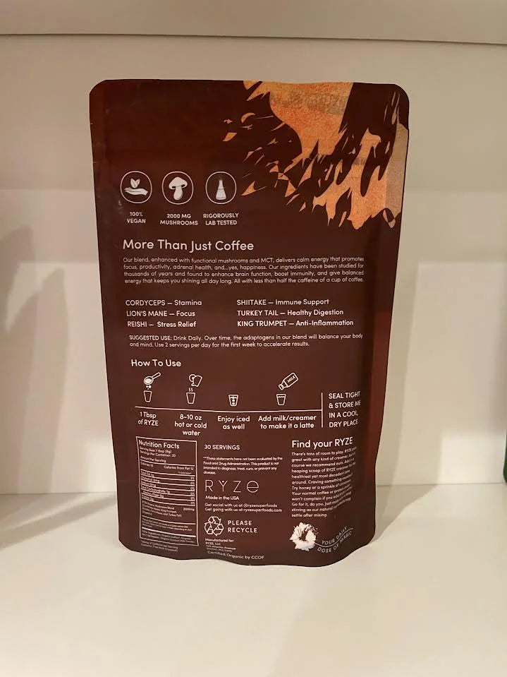 Organic Mushroom Coffee 30 Servings 5.29 Ounce G258