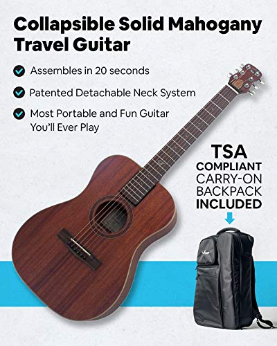 Travel Guitar Acoustic-Electric with Patented System T5485