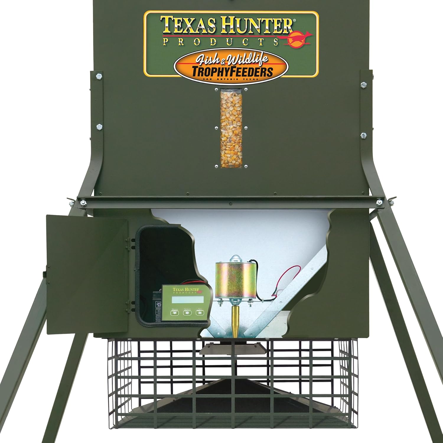 650 lb. Corn Capacity Wildlife Feeder with 8-Foot Heavy-Duty Extension Legs B242