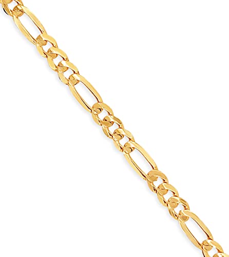 14k Gold Figaro Link Chain Bracelet J330