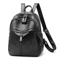 Brown Leather Small Travel Backpack I761383