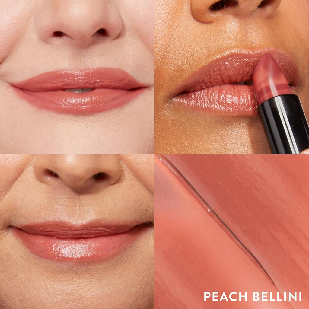 Serum Blush Cheek Tint, Poppy Peach + Sheer Hydrating Lipstick, Peach Bellini K731