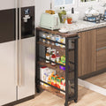 4-Tier Metal Rolling Storage Cart with Handle R470