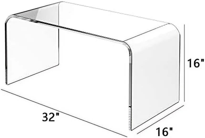 Acrylic Coffee Table with Waterfall Edges X431466