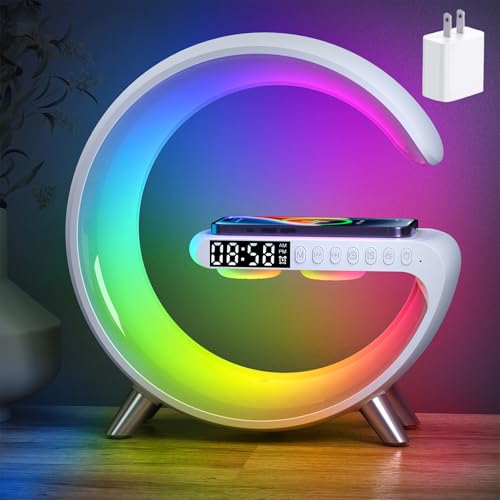 Smart LED Night Light with Wireless Charger and Bluetooth Speaker F72631