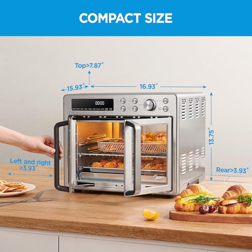 26.4 QT Stainless Steel French Door Toaster Oven Air Fryer Combo W3241