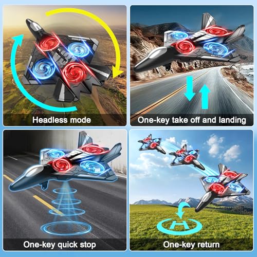RC Plane with Camera Foam Remote Control Airplane Fighter Jet with Light Z531