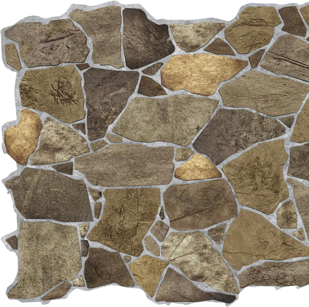 Brown Faux Stone PVC 3D Wall Panel, 3.2 ft X 2.1 ft F850