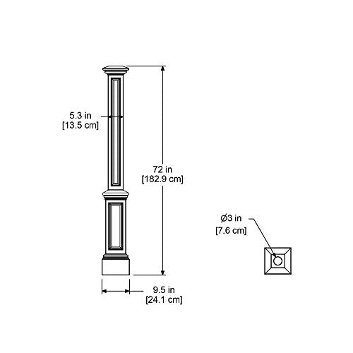 White Outdoor Lamp Post Z8279