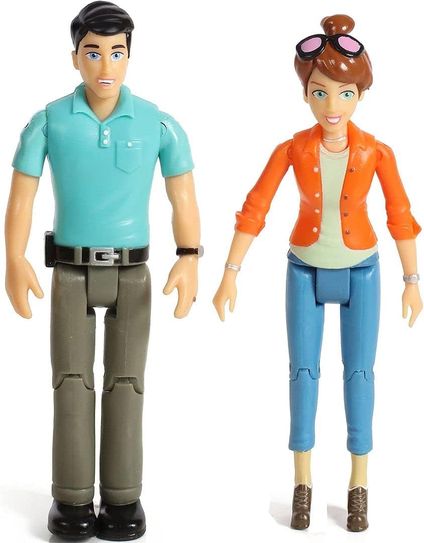 Set of 2 Dollhouse People Action Figures Y621